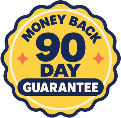 90-day money back guarantee badge