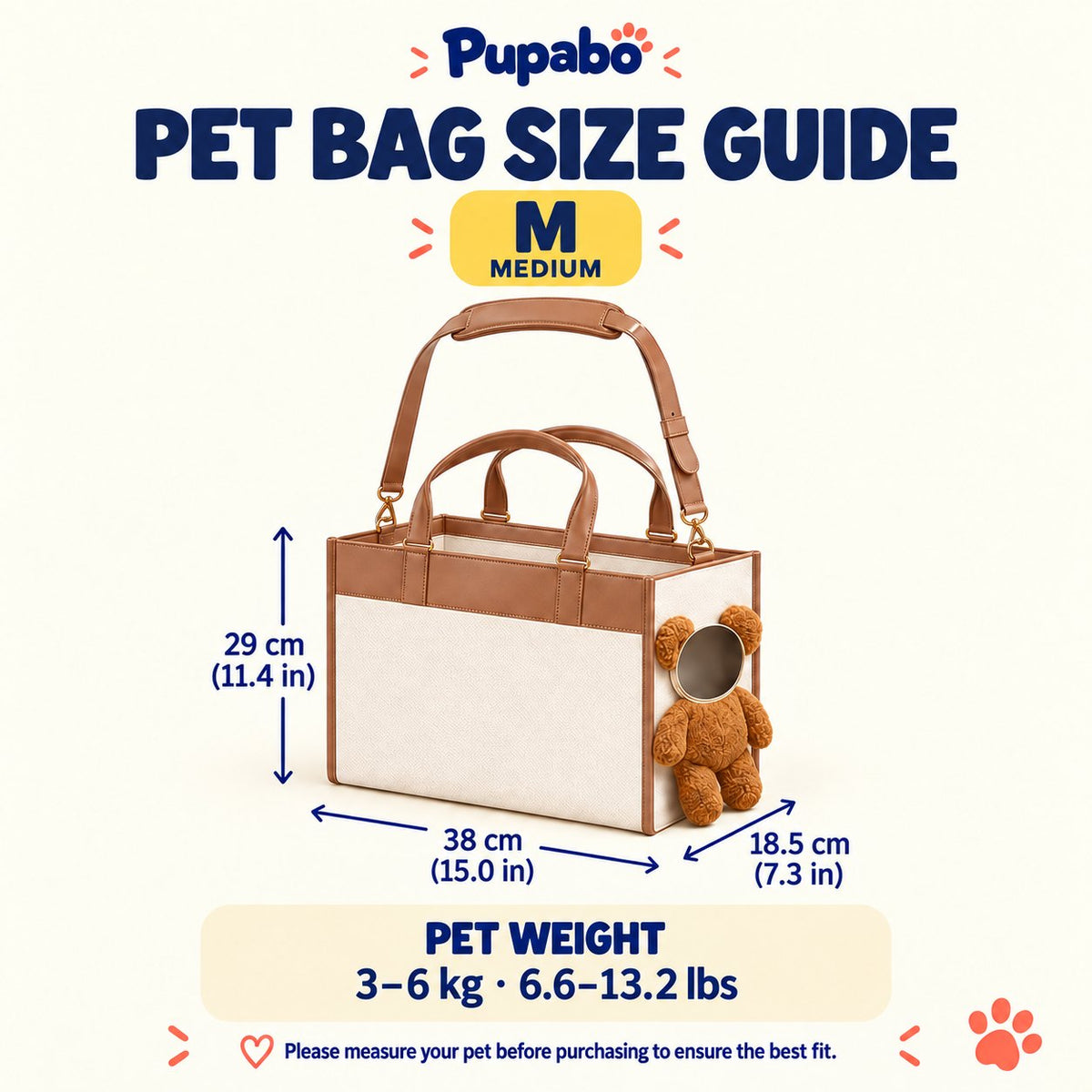 Pupabo Teddy Bag size M